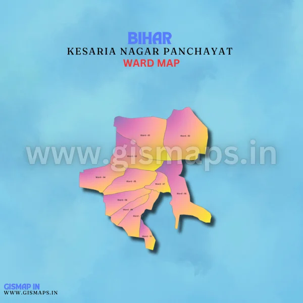 Kesaria Nagar Panchayat Ward Map